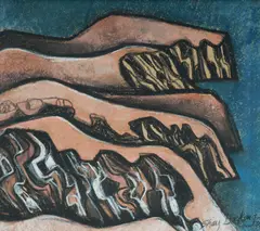 Shay Docking, South Seas Landscape,' 1972/4, Pastel