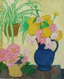 Fred Jessup, Pot Bleu (Blue Pot), Oil on Canvas