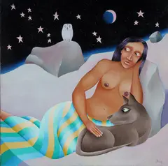 Jonathan Campbell, The Owl that Calls Upon the Night, 2002, Acrylic on Board