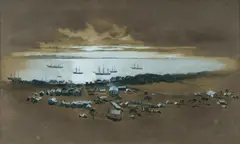Julian Ashton, Wyndham, Cambridge Gulf, Western Australia, c.1886, W/Clr & Gouache on Brown Paper