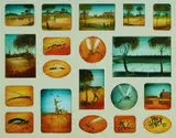 Pro Hart, Eighteen Oils, 1985, Oil on Board