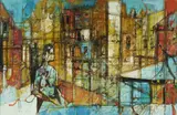 Reinis Zusters, One Without Another, Oil on Board
