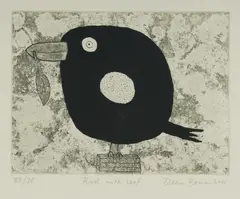 Dean Bowen, Bird with Leaf, 2005, Etching with Aquatint 33/35