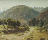 Robert Johnson, The Valley Road, Oil on Board