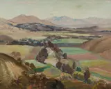 Herbert R Gallop, Western Farm Country, Oil on Canvas
