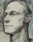 Noel Counihan, Head of a Man, Pen, Ink & Wash