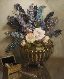 Albert John Sherman, Jewels, Oil on Canvas on Board