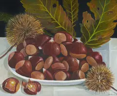 Charlotte Thodey, Chestnuts, 2012, Oil on Linen