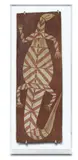 David Milaybuma, Dreaming Goanna, c.1979, Natural Earth Pigments on Eucalyptus Bark