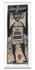Jumbo Dawalinjara, Giant of the Dreamtime, c.1975, Natural Earth Pigments on Eucalyptus Bark