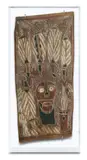 Charlie Jarabili, Djalambu, Hollow Log Ceremony, 1958, Natural Earth Pigments on Eucalyptus Bark