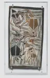 Mawalan Marika, Buffalo Hunt, 1958, Natural Earth Pigments on Eucalyptus Bark