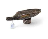 Paddy Freddy Puruntatameri, Long Neck Tortoise, Natural Earth Pigments on Ironwood