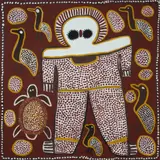 Lily Karadada, Wandjina, 2006, Acrylic on Linen