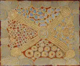 Untitled by Maisie Campbell Napaljarri, Acrylic on Canvas, sold May 2025