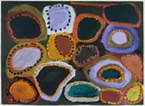 Untitled by Paji Honeychild Yankarr, 1992, Acrylic on Paper, sold May 2025