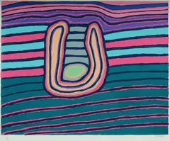 Jimmy Kurtnu Pike, Two Men at a Waterhole, 1986, S/Print 56/60