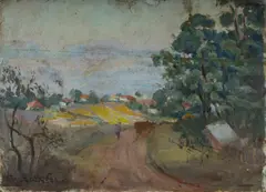 Ethel Carrick, Bringing in the Cows, Oil on Canvas on Board