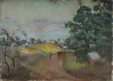 Ethel Carrick, Bringing in the Cows, Oil on Canvas on Board
