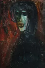 Michael Kmit, Melpomene, 1956, Oil & Mixed Media on Board