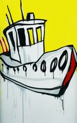 Jasper Knight, Leave a Light on For Me, 2011, Enamel & Acrylic