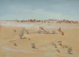 Clifton Pugh, Desert Landscape, 1970, Gouache