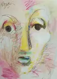 David Rankin, Lily Brett (the artist's wife), 1982, W/Clr, Pastel & Gouache