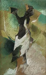 Shay Docking, Burnt Out Tree (Study for Painting), 1960, Pastel, Charcoal & Pencil