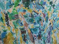 Roy Churcher, Northern Waterhole, 1985, Museum of Contemporary Art, Brisbane, verso