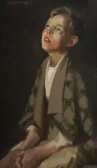 Myra Cocks, Child Study, 1924, Oil on Canvas on Board