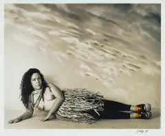 Fiona Foley, Native Blood, 1994, Hand Coloured Silver Gelatin Photograph