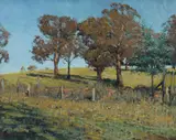 Julian Howard Ashton, Monaro Country, NSW - View from the Property of Hilda Rix Nicholas, Oil on Canvas