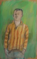 Michael Shannon, The Footballer, 1966, Pastel