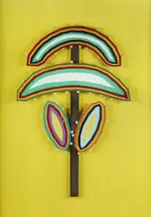 Roy Wiggan, Ilma, c.2003, Acrylic on Hardwood with Natural & Commercially Dyed Wool