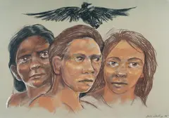 Julie Dowling, Three Portraits, 2006, Pastel