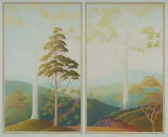 Gordon Fitchett, Sunset Road, 1981, Colour Pencil