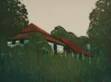 Ken Farrow, Logan Farm, Oil on Canvas Board