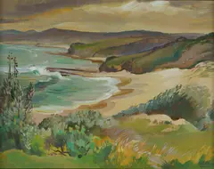 Adelaide Elizabeth Perry, South Coast, 1940, Oil on Board