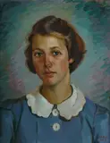 Adelaide Elizabeth Perry, Portrait of Lyle, the artist's niece, 1943, Oil on Board
