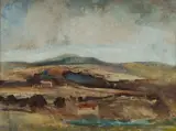 Lloyd Rees, Outskirts of Orange [NSW], c.1950, Oil on Canvas on Board
