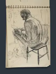 William Dobell, An Important Mid 1930s London Sketch Pad, Pencil, Pen & Ink