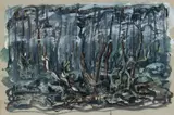 William Dobell, Bush Growth, Gouache