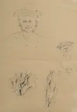 William Dobell, Studies of a Woman, and Abstract Sketches, Pen & Ink