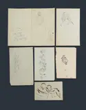 William Dobell, (6), Pencil, Pen & Ink, Brushed Ink