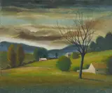 George Duncan, Berrima Pastures, Oil on Hessian