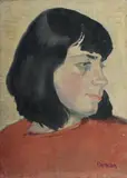 George Duncan, Betsy of Bloomsbury, Oil on Canvas on Board