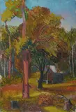 George Duncan, Bush Shanty, Oil on Canvas on Board