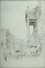 Ellis Silas, Covent Garden, 1925, Pencil & Crayon