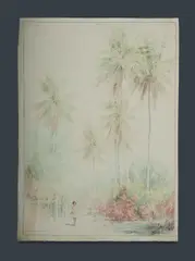 Ellis Silas, Samurai, Papua, 1921, Colour Pencil