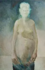 Portrait of Dot Lansdowne (After Dobell's Tired Lady) by Joshua Smith, 1977, Oil on Board, sold Mar 2025